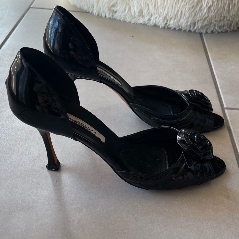 Brian Atwood Patent Peeptoe made jn Italy 39.5 8.5 - Picture 8 of 12